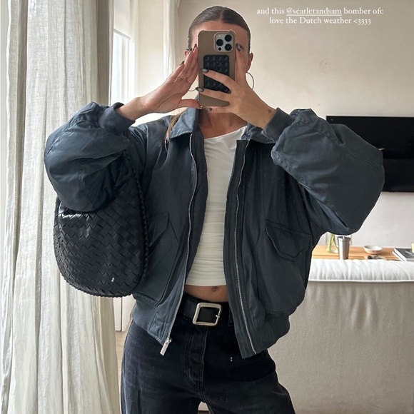 SCARLET & SAM CAPSULE BOMBER IN CHARCOL SIZE L/XL - Picture 12 of 12